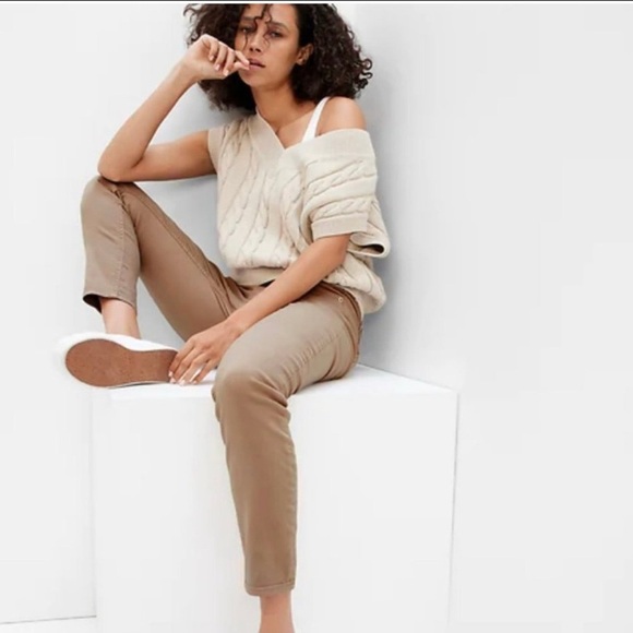 Gap | 2022 Tan Cheeky High Rise Straight Denim Jeans Size 10 Fall Neutral - Picture 1 of 13